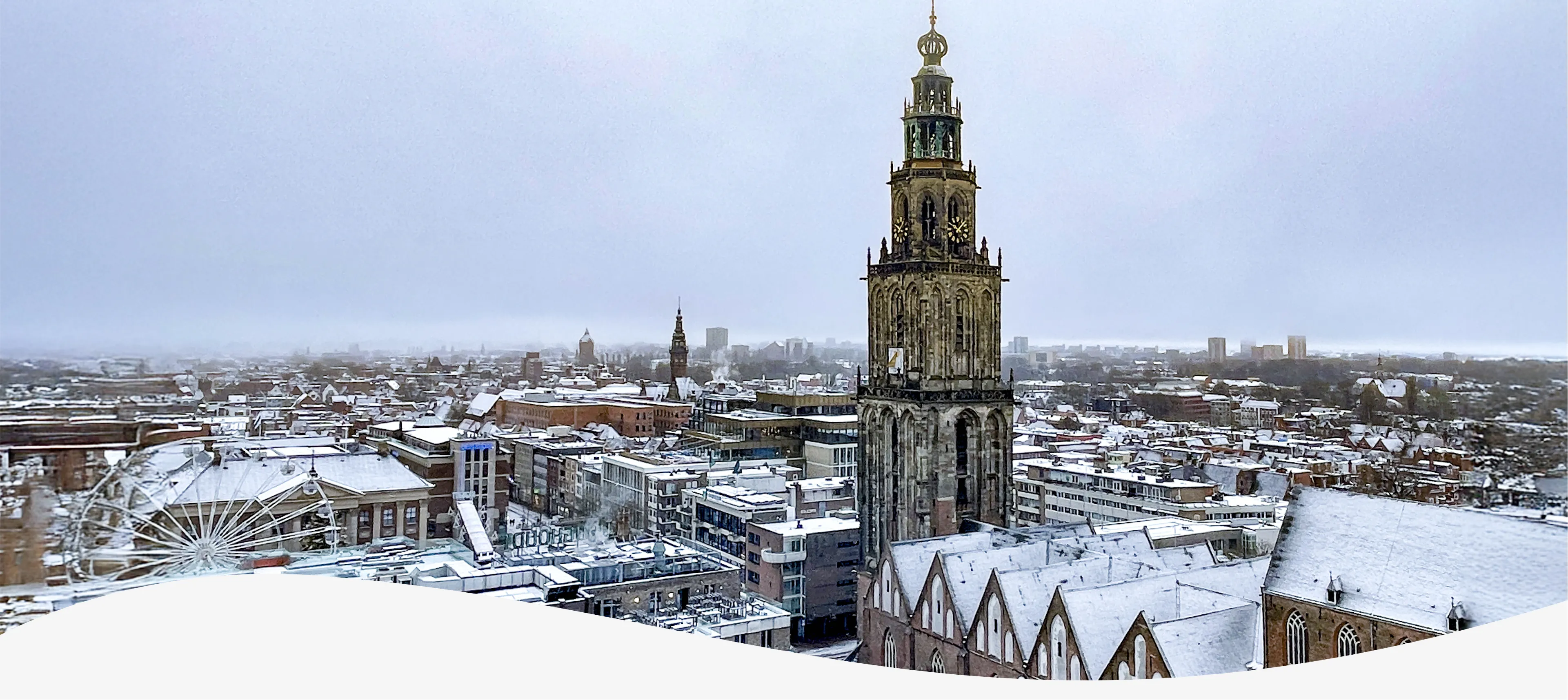 Stad Groningen in de winter. foto: Reinder Smith
